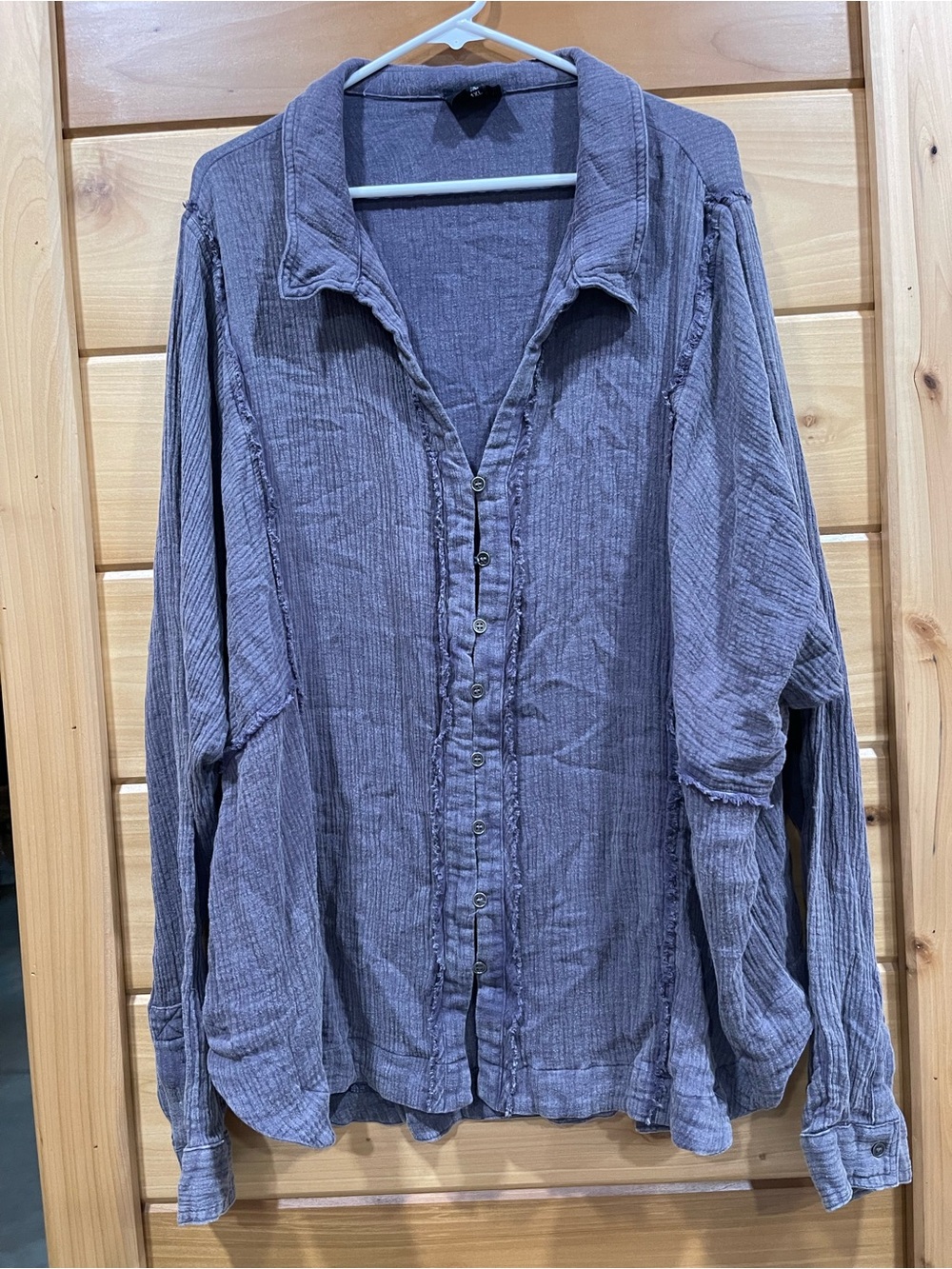 Relaxed Button-Down Shirt in Dusty Lavender